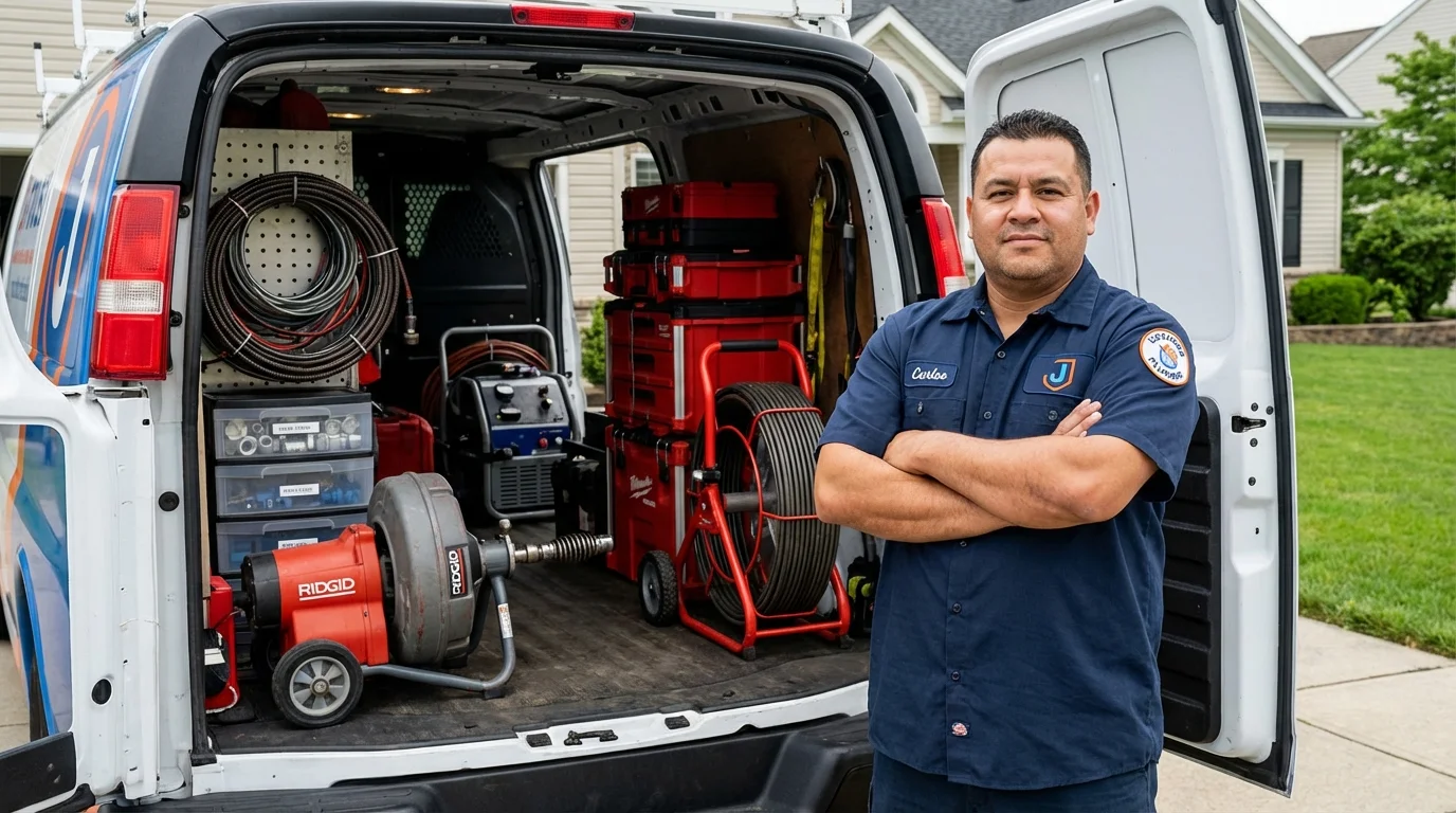 Professional drain cleaning equipment and Johns Plumbing LLC plumber in Chandler